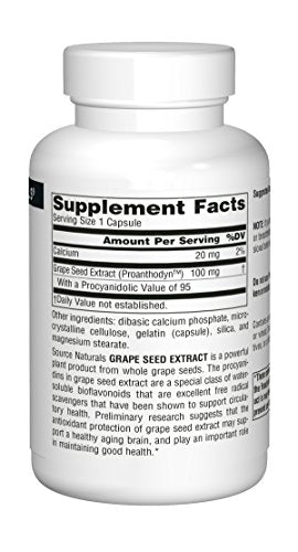 Source Naturals Proanthodyn Grape Seed Extract 100mg Antioxidant Protection - 120 Capsules Supplement Source Naturals 