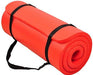 BalanceFrom GoCloud All-Purpose 1-Inch Extra Thick High Density Anti-Tear Exercise Yoga Mat with Carrying Strap (Red) Sports BalanceFrom 
