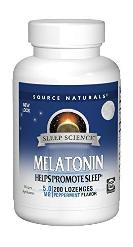 Source Naturals Sleep Science Melatonin 5mg Peppermint Flavor Promotes Restful Sleep and Relaxation - Supports Natural Sleep/Wake Patterns and Rhythms - 200 Lozenges Supplement Source Naturals 