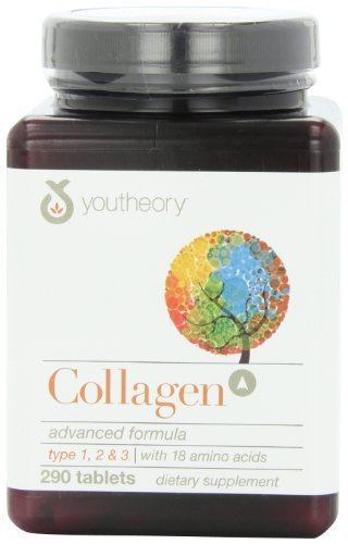 Collagen, Advanced Formula Type 1, 2 & 3-290 Tablets by Youtheory Supplement Youtheory 