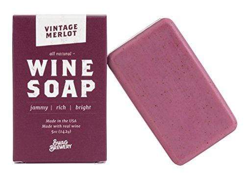 Vintage Merlot WINE SOAP | Great Gift for Women, Birthdays, Wives, Men, and All Wine Lovers | All Natural + Made in USA | Funny Bath and Relaxation Accessories Natural Soap Swag Brewery 