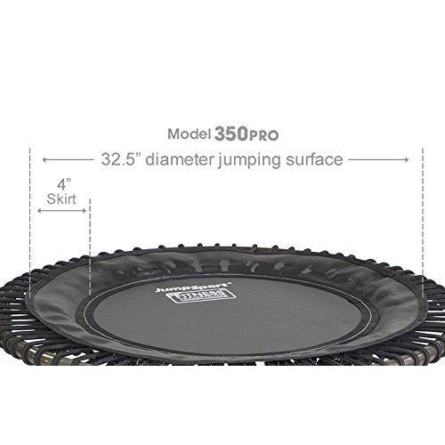 JumpSport 350 PRO | Fitness Trampoline | Professionals Choice | No-Tip Arched Legs | Quiet, Safe & Comfortable Bounce for Quality and Durability | 4 Music Workout Videos Incl. Fitness Trampoline JumpSport 