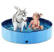 Jasonwell Foldable Dog Pet Bath Pool Collapsible Dog Pet Pool Bathing Tub Kiddie Pool for Dogs Cats and Kids (48inch.D x 11.8inch.H, Blue) Pet Products Jasonwell 