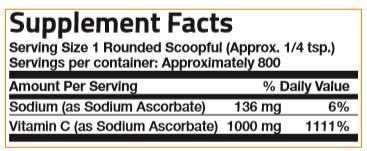 Bronson Vitamin C Non-Acidic Sodium Ascorbate Powder, Non-GMO,1 Kilo (2.2 lbs, 35.3 Ounces) Supplement Bronson 