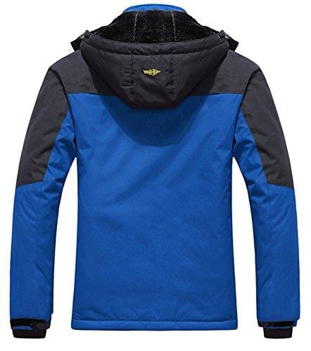 Wantdo Men's Waterproof Mountain Jacket Fleece Windproof Ski Jacket US S Sky Blue S Ski Wantdo 