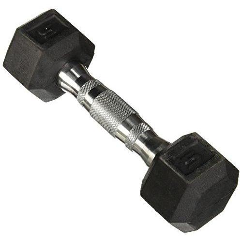 CAP Barbell Rubber Coated Hex Dumbbell with Contoured Chrome Handle (40-Pound) Sport & Recreation CAP Barbell 