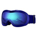 VELAZZIO Kids Ski Goggles, Snowboard Goggles OTG Snow Goggles Anti-Fog Double-Layer Lenses, 100% UV Protection (Blue Frame/Blue Lens with REVO Blue Coating (VLT 52%)) Ski VELAZZIO 