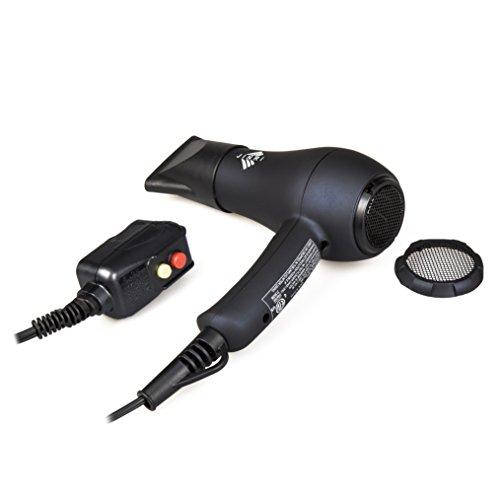 JINRI (JR-101）Professional Hair Dryer 1000W Mini Blow Dryer Ionic Ceramic Travel Hair Dryer with Styling Concentrator Nozzle 2 Speeds 2 Heat Settings CETL Certified (Black) Hair Dryer Jinri 
