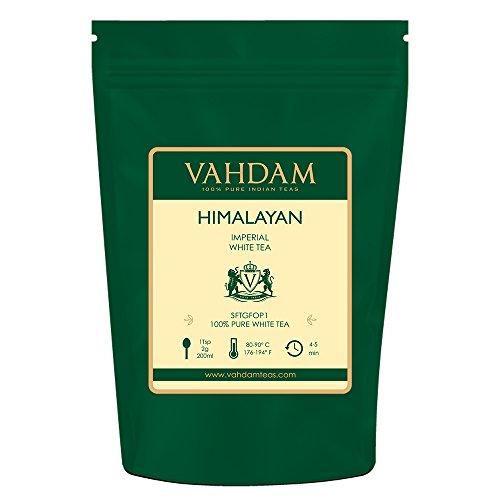 Imperial White Tea Leaves from Himalayas (25 Cups), World's Healthiest Tea Type Food & Drink Vahdam 