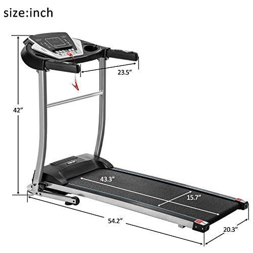 Merax Folding Treadmill Electric Treadmill Motorized Running Machine with Speakers for Home Use,Easy Assembly Running Machine Walking and Jogging Machine,12 Preset Programs Sports Merax 