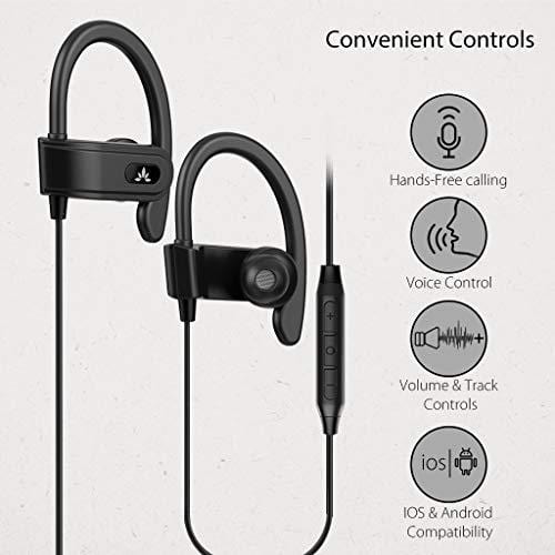 Avantree E171 Sports Earbuds Wired with Microphone, Sweatproof Wrap Around Earphones with Over Ear Hook, in Ear Running Headphones for Workout Exercise Gym Compatible with iPhone, Cell Phones Electronics Avantree 