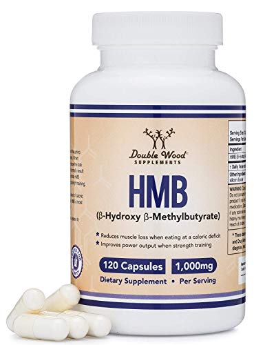 HMB Supplement, Third Party Tested, Made in USA, 120 Capsules, 1000mg per serving, 500mg per capsule. Supplement Double Wood Supplements 