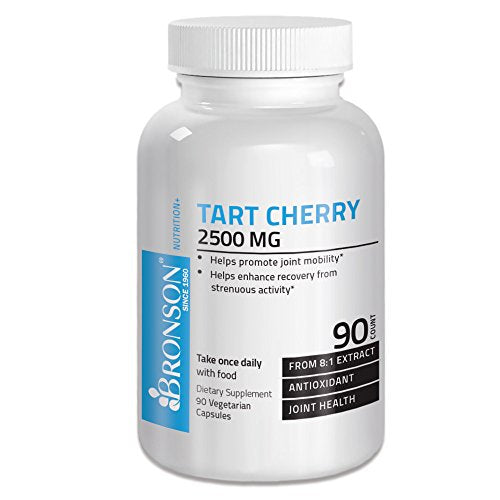 Bronson Tart Cherry Extract 2500 mg, 90 Vegetarian Capsules Supplement Bronson 