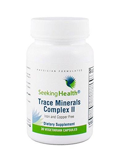 Seeking Health | Trace Minerals Complex II | 9 Trace Minerals | Iron- and Copper-Free | 30 Vegetarian Capsules Supplement Seeking Health 