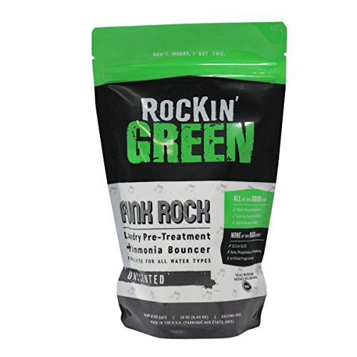 Rockin' Green Funk Rock Ammonia Bouncer - Natural Laundry Pre-Treatment Powder - Non-Toxic Bouncer for Pre-Wash or Pre-Soaking Athletic Gear, Cloth Diapers, and Other Funky Smelling Laundry (16 oz.) Laundry Detergent Rockin' Green 