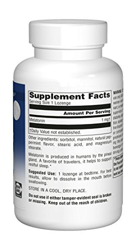 Source Naturals Sleep Science Melatonin 1mg Peppermint Flavor Promotes Restful Sleep and Relaxation - Supports Natural Sleep/Wake Patterns and Rhythms - 300 Lozenges Supplement Source Naturals 