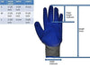 G & F 1511M-DZ Rubber Latex Coated Work Gloves for Construction, Blue, Crinkle Pattern, Men's Medium (Sold by dozen, 12 Pairs) Tools G & F Products 