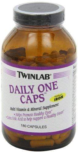Twinlab Daily One Caps Multi-Vitamin and Multi-Minerals without Iron, 180 Capsules Supplement Twinlab 