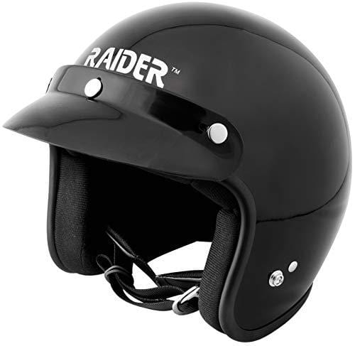 Raider 26-611-14 Journey Gloss Black Medium Adult Open Face Helmet Automotive Parts and Accessories Raider 