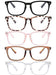 Blue Light Blocking Glasses,Square Nerd Eyeglasses Frame Anti Blue Ray Computer Game Glasses Anti Eyestrain & UV(5Pcs) Personal Computer Clear Ant 