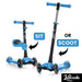 Scooter for Kids Scooters 3 Wheeled Scooter 3 Wheel Scooter for Kids Ages 2-12 (Blue - Packaging May Vary) Outdoors Lascoota 