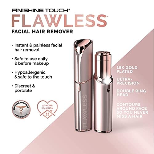 Finishing Touch Flawless Women's Painless Hair Remover , White/Rose Gold Beauty Finishing Touch 