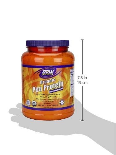 NOW Sports Organic Pea Protein Powder, 1.5 Pound Supplement Now Sports 