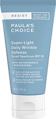 Paula's Choice-RESIST Super-Light Daily Wrinkle Defense SPF 30, 2 Ounce Tube, Matte-Finish Tinted Moisturizer with SPF plus Vitamin C and E, Suitable for Oily and Acne-Prone Skin Skin Care Paula's Choice 