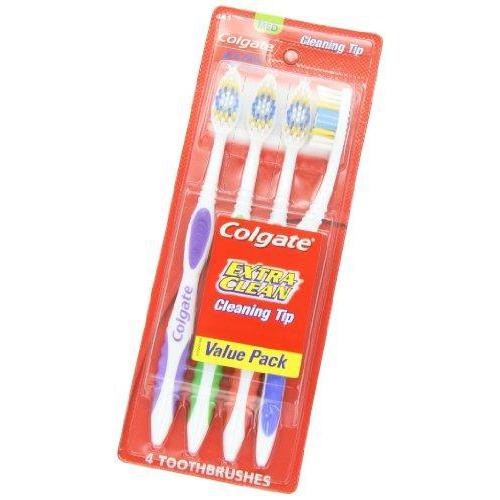 Colgate Extra Clean Full Head Toothbrush, Medium - 4 Count (Pack Of 3) Toothbrush Colgate 