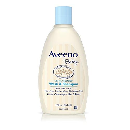 Aveeno Baby Gentle Wash & Shampoo with Natural Oat Extract, Tear-Free &, Lightly Scented, 12 fl. oz Bath, Lotion & Wipes Aveeno Baby 