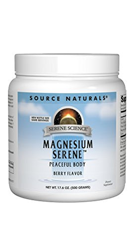 Source Naturals Serene Science Magnesium Serene Berry Flavored, Peaceful Body, 17.6 Ounces Supplement Source Naturals 