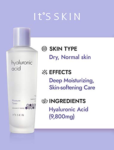 It'S SKIN Hyaluronic Acid Moisture Toner 150ml 5.07fl. Oz. - Serum For Face Acne Treatment Astringent Hydrating Natural Pore Minimizer Tonner Anti aging Skin Care It'S SKIN 