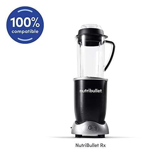 NutriBullet Rx 45 Oz Oversized Cup with Pitcher Lid, Black/Clear Kitchen NutriBullet 