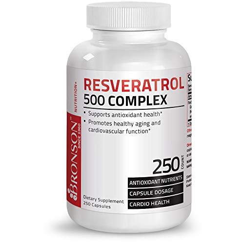 Bronson Resveratrol 500 Complex, 250 Capsules Supplement Bronson 