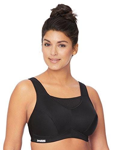 Glamorise womens Elite Performance Full Figure Plus Size No-Bounce Cami Wirefree Sports Bra #1067, Black, 40D Apparel Glamorise 