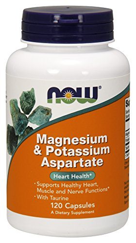 NOW Magnesium & Potassium Aspartate with Taurine,120 Capsules Supplement NOW Foods 