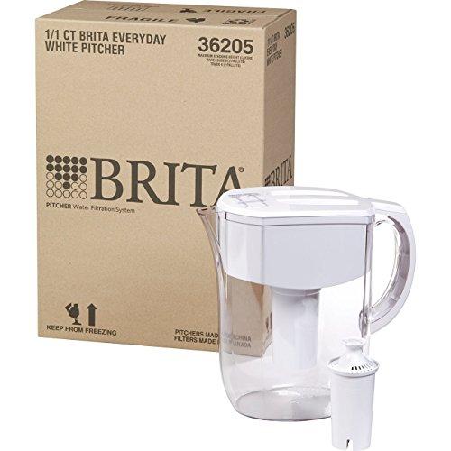 Brita Large 10 Cup Everyday Water Pitcher with Filter - BPA Free - White Accessory Brita 