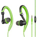 Mucro Sports Headphones Wired Headset Ear Hook Earphones Over Ear Earbuds with Microphone, in Ear Running Earphones for Workout Gym Compatible with Phone (Green) Electronics mucro 