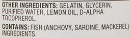 Amazon Elements Super Omega-3, Natural Lemon Flavor, 1280 mg per serving, 120 Softgels, 2 month supply Supplement Amazon Elements 