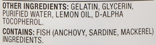 Amazon Elements Super Omega-3, Natural Lemon Flavor, 1280 mg per serving, 120 Softgels, 2 month supply Supplement Amazon Elements 