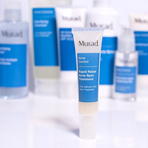 Murad Rapid Relief Acne Spot Treatment with 2% Salicylic Acid - (0.5 fl oz), Maximum Strength Invisible Gel Spot Treatment for Fast Acne Relief That Reduces Blemish Size and Redness Within 4 Hours Skin Care Murad 