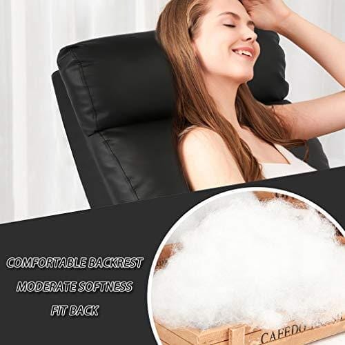 Recliner Chair for Living Room Massage Recliner Sofa Reading Chair Winback Single Sofa Home Theater Seating Modern Reclining Chair Easy Lounge with PU Leather Padded Seat Backrest Furniture BestMassage 