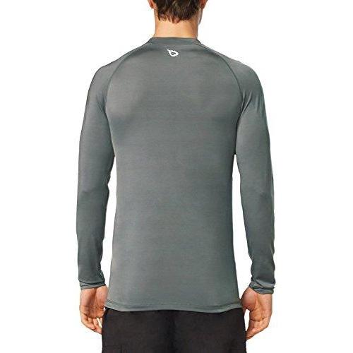 Baleaf Men's Long Sleeve Rashguard Sun Protective Swim Shirt UPF 50+ New Grey Size XXL Activewear Baleaf 
