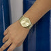 Nine West Women's NW/1578CHGB Champagne Dial Gold-Tone Bracelet Watch Watch NINE WEST 