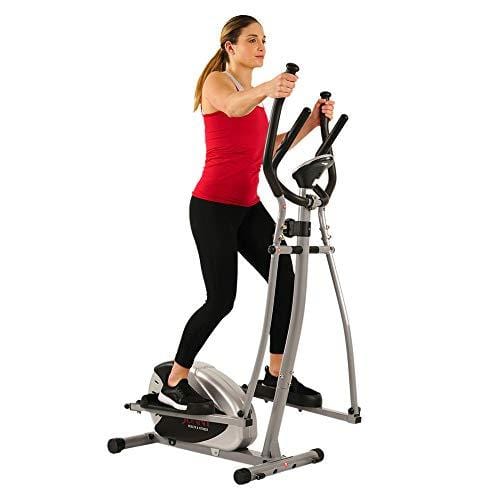 Sunny Health & Fitness SF-E905 Elliptical Machine Cross Trainer with 12 Level Resistance and Digital Monitor Sports Sunny Health & Fitness 