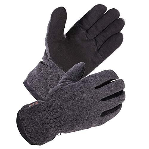 SKYDEER Winter Glove - Premium Genuine Soft Deerskin Suede Leather and Polar Fleece Glove, with 3M Thinsulate Insulation Suitable for Outdoor Sport and Keep Warm in Cold Weather (Unisex Gray Large) Tools SKYDEER 