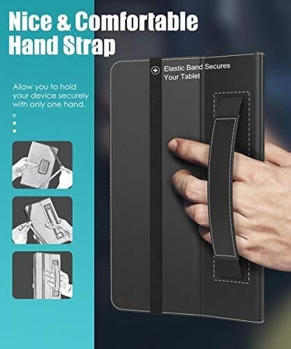 MoKo Case Compatible with All-New Kindle Fire HD 8 Tablet and Fire HD 8 Plus Tablet (10th Generation, 2020 Release),Slim Folding Stand Cover with Auto Wake/Sleep - Black Personal Computer MoKo 