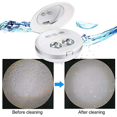 Contact Lens Cleaner Machine, Blumway Ultrasonic Contact Lens Cleaner with USB Charger, Small & Portable, Fit Disposal Soft Lens, Hard Lens, Contact Lens, Colored Lens, RGP Lens & OK Lens Drugstore BlumWay 