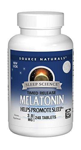 Source Naturals Sleep Science Melatonin 3mg - Time Release - 240 Tablets Supplement Source Naturals 