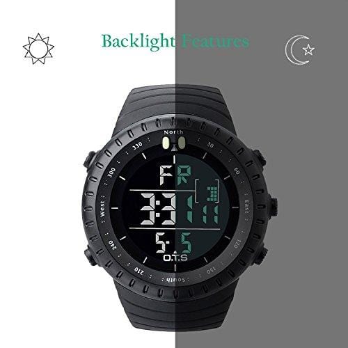 PALADA Men's Digital Sports Watch Waterproof Tactical Watch with LED Backlight Watch for Men Sports PALADA 